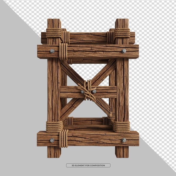 ELEMENTO 3D PNG ESTRUTURA DE MADEIRA2