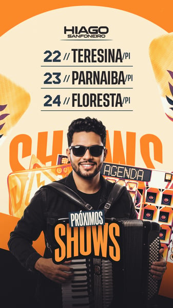 37 AGENDA DE SHOWS PRÓXIMOS SHOWS STORY PSD EDITÁVEL