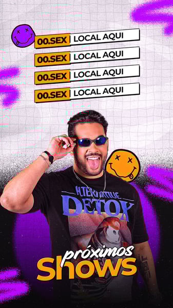 FLYER AGENDA SEMANAL PSD STORIES - PRÓXIMOS SHOWS HENRY