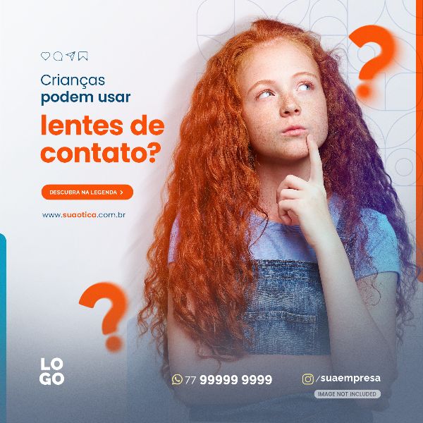 CRIANÇAS PODEM USAR LENTES DE CONTATO | SOCIAL MEDIA - ÓTICA