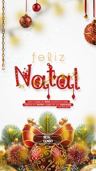 FELIZ NATAL 25 DE DEZEMBRO AVISO INFORME HORÁRIO COMUNICADO SOCIAL MEDIA PSD EDITÁVEL