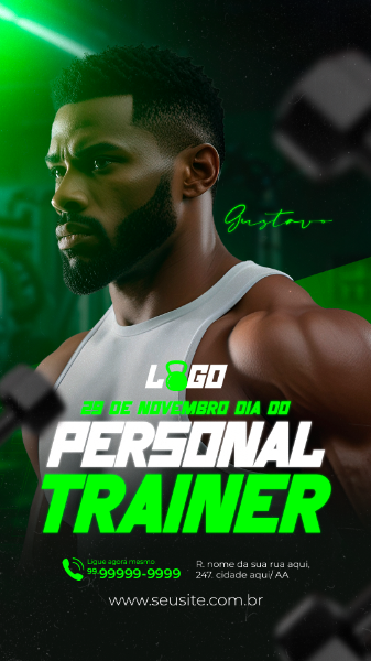 STORY ACADEMIA COMEMORAÇÃO AO DIA DO PERSONAL TRAINER  SOCIAL MEDIA PSD