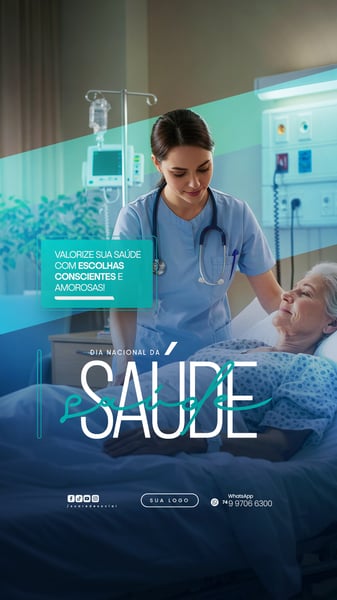 DIA NACIONAL DA SAÚDE 05 DE AGOSTO FLYER SOCIAL MEDIA PSD EDITÁVEL 2