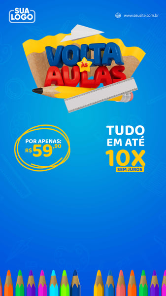 POST LOJA MATERIAL ESCOLAR VOLTA ÀS AULAS STORIES