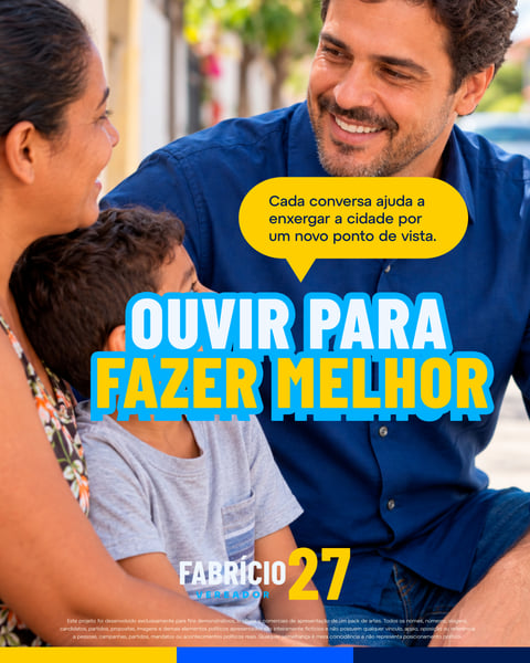 Cartaz De Campanha Eleitoral Para Vereador Com Família E Candidato Social Media PSD Editável
