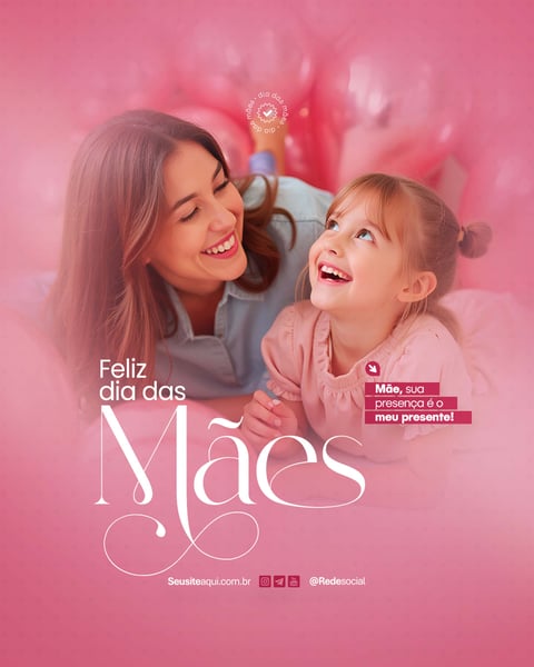 DIA DAS MÃES SOCIAL MEDIA PSD EDITÁVEL