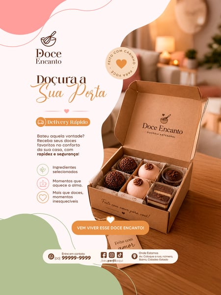 POST FEED DOCERIA CONFEITARIA SOCIAL MEDIA TEMPLATE PSD EDITÁVEL 08