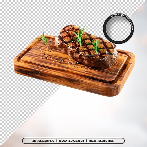 3D RENDER CARNE BIFE ELEMENTO ÍCONE PSD PNG 8