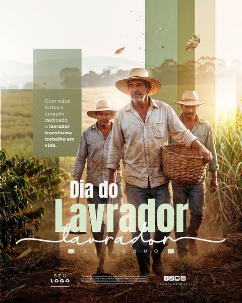 DIA DO LAVRADOR 23 DE JUNHO SOCIAL MEDIA PSD EDITÁVEL 2