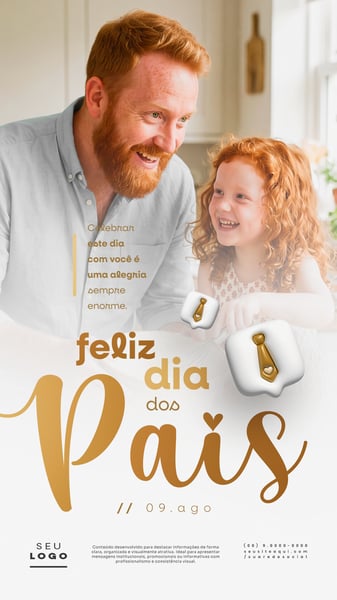 DIA DOS PAIS 09 DE AGOSTO STORY SOCIAL MEDIA PSD EDITÁVEL 3