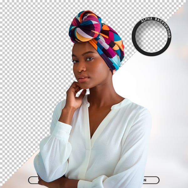MULHER NEGRA AFRO ELEMENTO PSD PNG