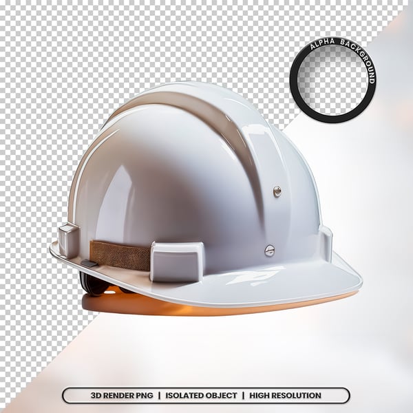 3D RENDER CAPACETE DE SEGURANÇA ELEMENTO ÍCONE PSD PNG
