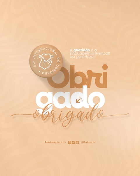 DIA INTERNACIONAL DO OBRIGADO 11 DE JANEIRO DIA DO OBRIGADO SOCIAL MEDIA PSD EDITÁVEL