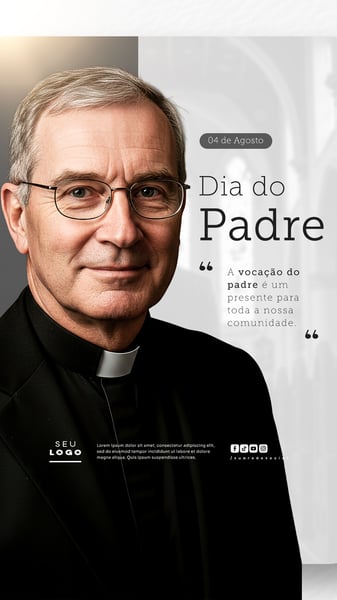 DIA DO PADRE 04 DE AGOSTO SOCIAL MEDIA PSD EDITÁVEL STORY 1