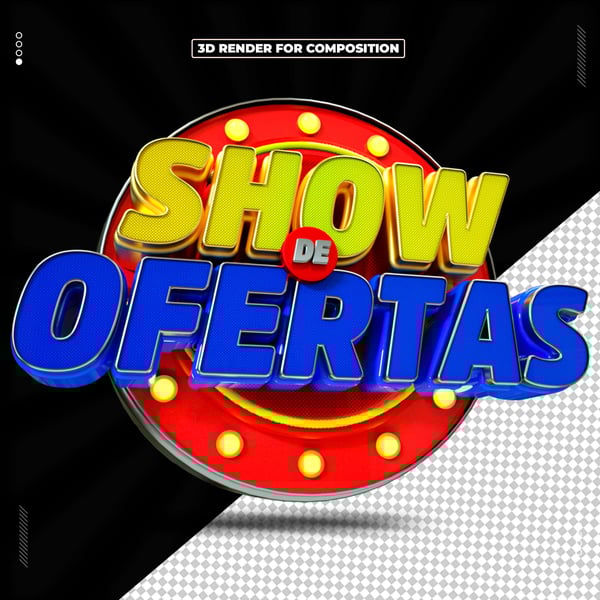 SELO 3D SHOW DE OFERTAS PARA COMPOSIÇÃO