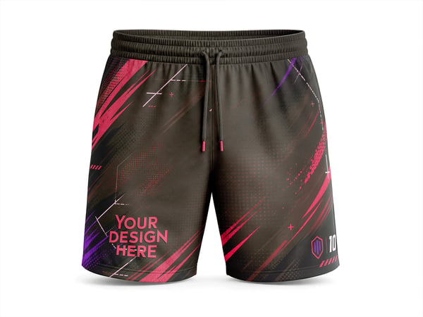 SHORTS ESPORTIVO MOCKUP EM ESTÚDIO VISTA FRONTAL