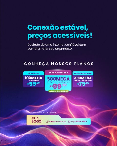 SOCIAL MEDIA - PROVEDOR DE INTERNET - CONHEÇA NOSSOS PLANOS
