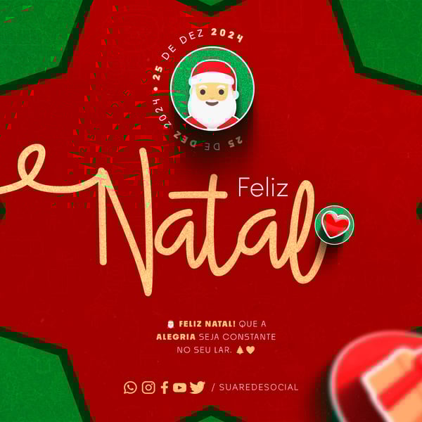 AJR SOCIAL MEDIA FELIZ NATAL FEED FELIZ NATAL! QUE A ALEGRIA SEJA CONSTANTE NO SOU LAR