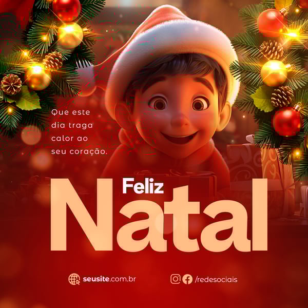 DIA 25 DE DEZEMBRO ESPECIAL NATAL FEED PSD EDITÁVEL