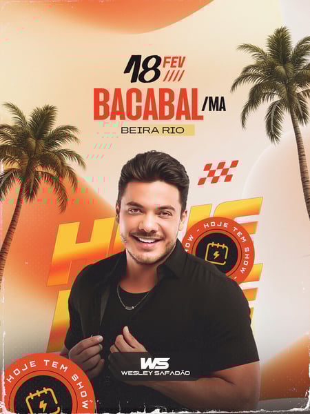 AGENDA HOJE PRÓXIMO SHOW WESLEY SAFADÃO PSD EDITÁVEL FEED