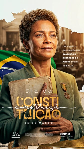 DIA DA CONSTITUIÇÃO 25 DE MARÇO STORY SOCIAL MEDIA PSD EDITÁVEL 3