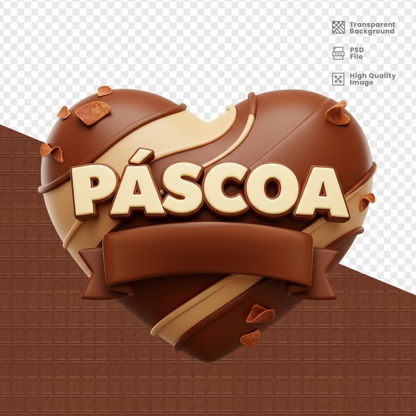 SELO 3D PARA PÁSCOA PSD EDITÁVEL