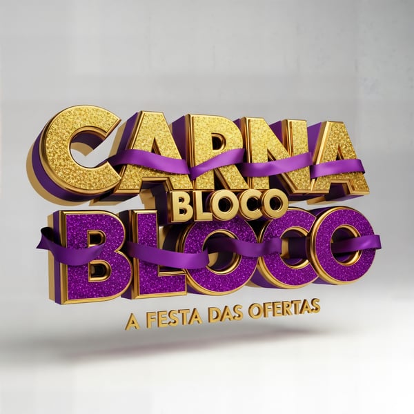 SELO 3D CARNAVAL BLOCO A FESTA DAS OFERTAS 01