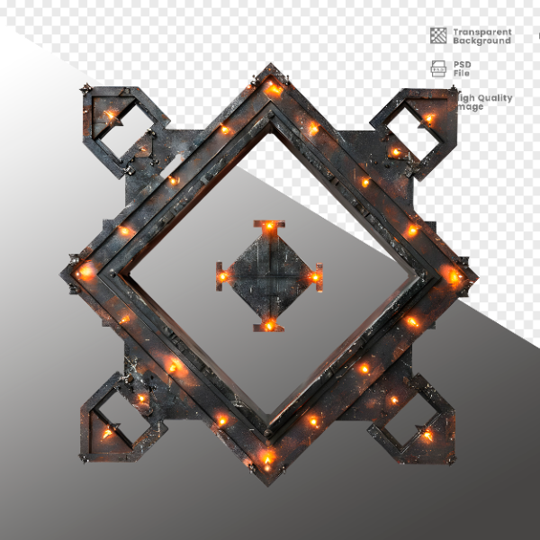 ELEMENTE DE FERRO COM LUZ - ELEMENTO 3D PARA COMPOSIÇÃO - IRON