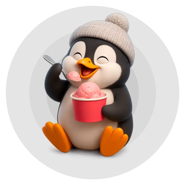 SOCIAL MEDIA MASCOTE SORVETERIA PINGUIM