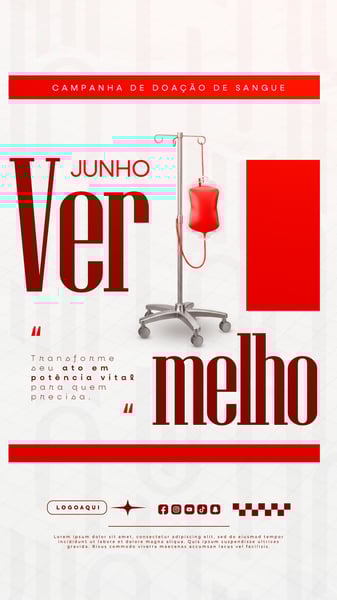 JUNHO VERMELHO CAMPANHA DE DOAÇÃO DE SANGUE CAMPANHA DE SAÚDE SOCIAL MEDIA STORY 12