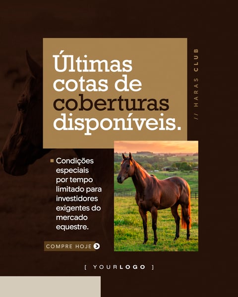 ÚLTIMAS COTAS DE COBERTURAS DISPONÍVEIS HARAS SOCIAL MEDIA PSD EDITÁVEL