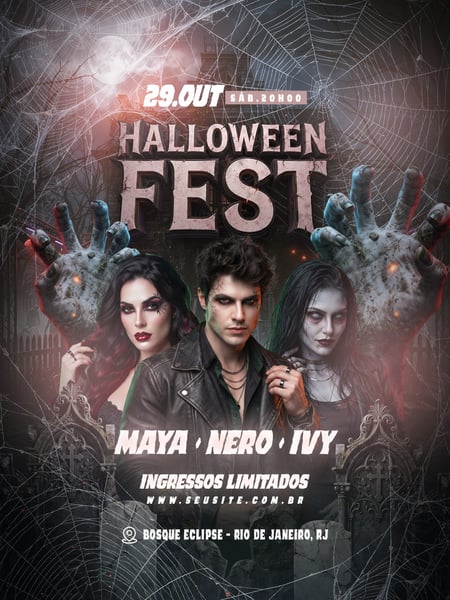 FLYER HALLOWEEN FEST FEED PSD EDITÁVEL