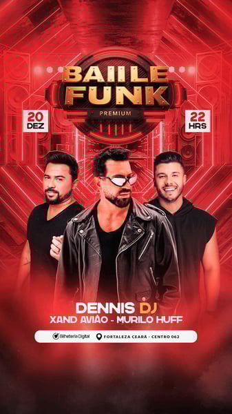 BAILE FUNK  FLYER EVENTO STORY  FUNK  SHOW  DJS  FORRÓ