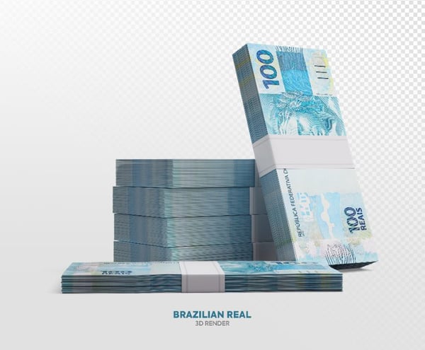 NOTAS DE 100 REAIS ELEMENTO 3D REALISTA