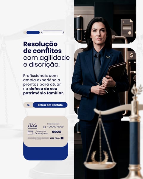 RESOLUÇÃO CONFLITOS PATRIMÔNIO FAMILIAR ADVOCACIA ADVOGADO SOCIAL MEDIA PSD EDITÁVEL