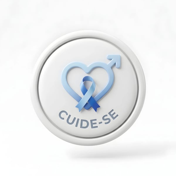 MALE HEALTHCARE RIBBON ROUND CARE BADGE