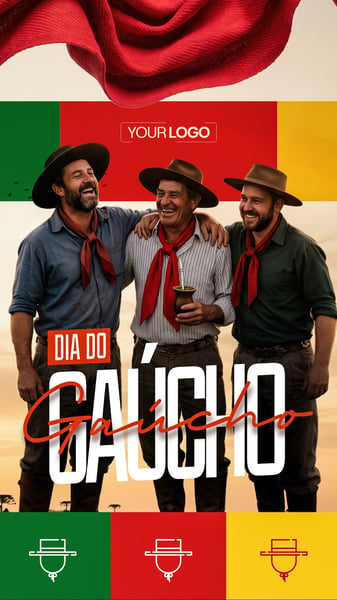 STORY DIA DO GAÚCHO REVOLUÇÃO FARROUPILHA 20 DE SETEMBRO SOCIAL MEDIA PSD EDITÁVEL 09