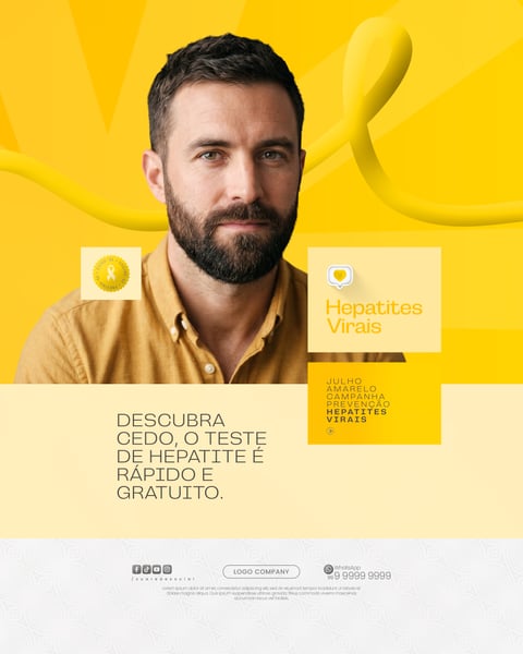 CAMPANHA JULHO AMARELO CONSCIENTIZAÇÃO HEPATITES VIRAIS SOCIAL MEDIA PSD EDITÁVEL 5