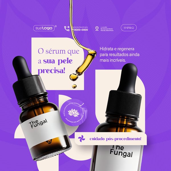 ESTÉTICA CLÍNICA DE BELEZA FEED SOCIAL MEDIA PSD EDITÁVEL