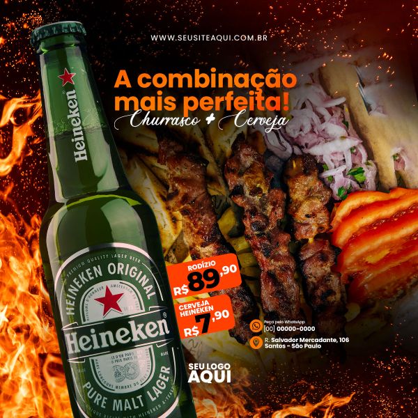 FEED QUADRADO - AÇOUGUE | CARNE | CHURRASCO | SOCIAL MEDIA | PSD EDITÁVEL