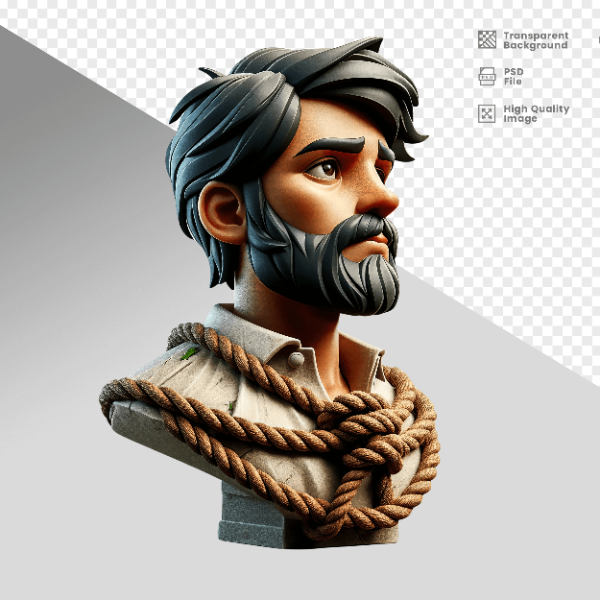 MASCOT 3D TIRADENTES  - 21  DE ABRIL DIA DE TIRADENTES