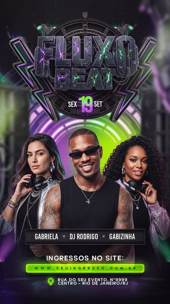 FLYER FLUXO BEAT STORY PSD EDITÁVEL