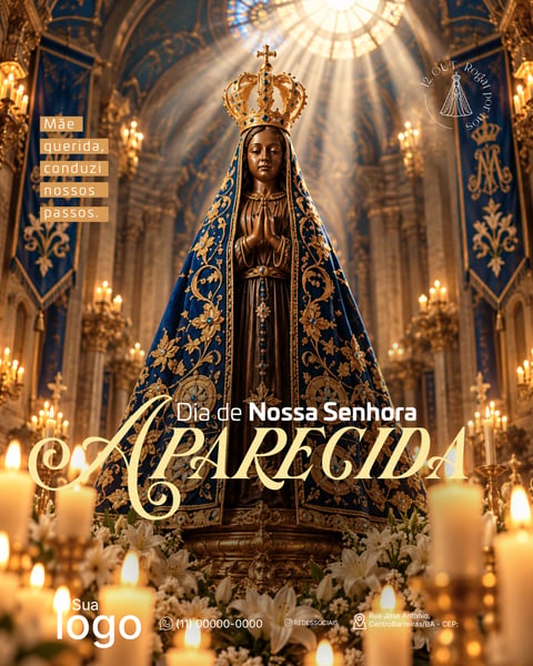 DIA DE NOSSA SENHORA APARECIDA 12 DE OUTUBRO SOCIAL MEDIA PSD EDITÁVEL 12