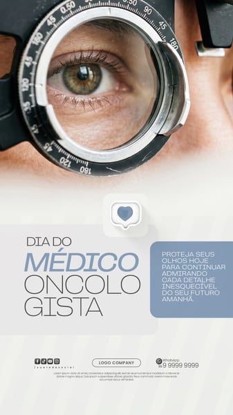 DIA DA SAÚDE OCULAR CONSCIENTIZAÇÃO E PREVENÇÃO SOCIAL MEDIA PSD EDITÁVEL 3 STORY