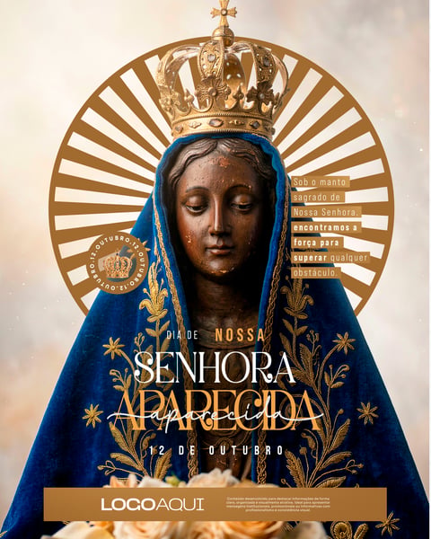 NOSSA SENHORA APARECIDA 12 OUTUBRO SOCIAL MEDIA FLYER PSD EDITÁVEL