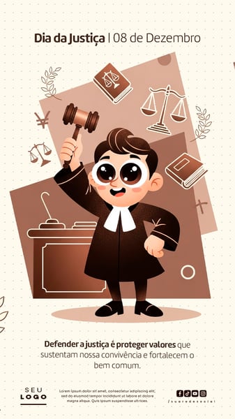 DIA DA JUSTIÇA 08 DE DEZEMBRO STORY SOCIAL MEDIA PSD EDITÁVEL 6