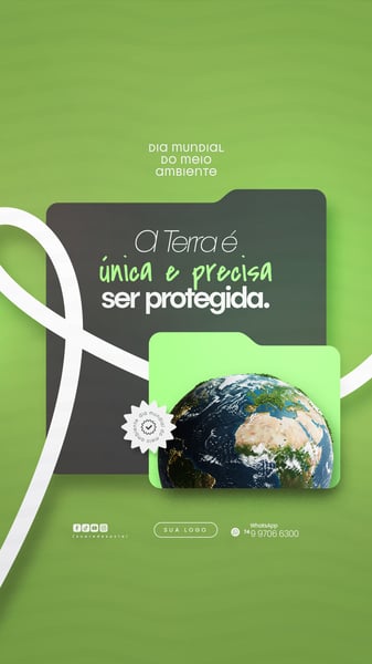 05 DE JUNHO - DIA MUNDIAL DO MEIO AMBIENTE SOCIAL MEDIA PSD EDITÁVEL