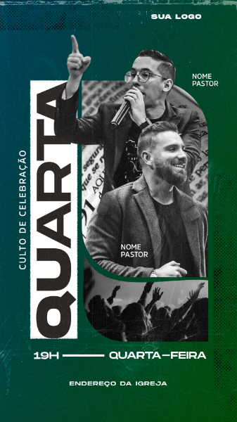 FLYER GOSPEL - CULTO QUARTA - STORY