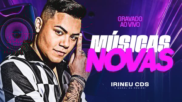 FLYER THUMB CAPA CD BANNER YOUTUBE MÚSICAS NOVAS FELIPE ARAÚJO PSD EDITÁVEL