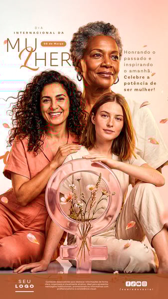 DIA INTERNACIONAL DA MULHER 08 DE MARÇO STORY SOCIAL MEDIA PSD EDITÁVEL 8